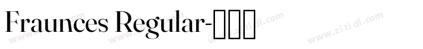Fraunces Regular字体转换
